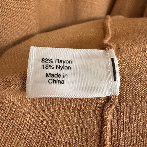 Lane Bryant Long Camel Tan Hooded Cardigan Sweater Overpiece XL 14/16 - Picture 5 of 6